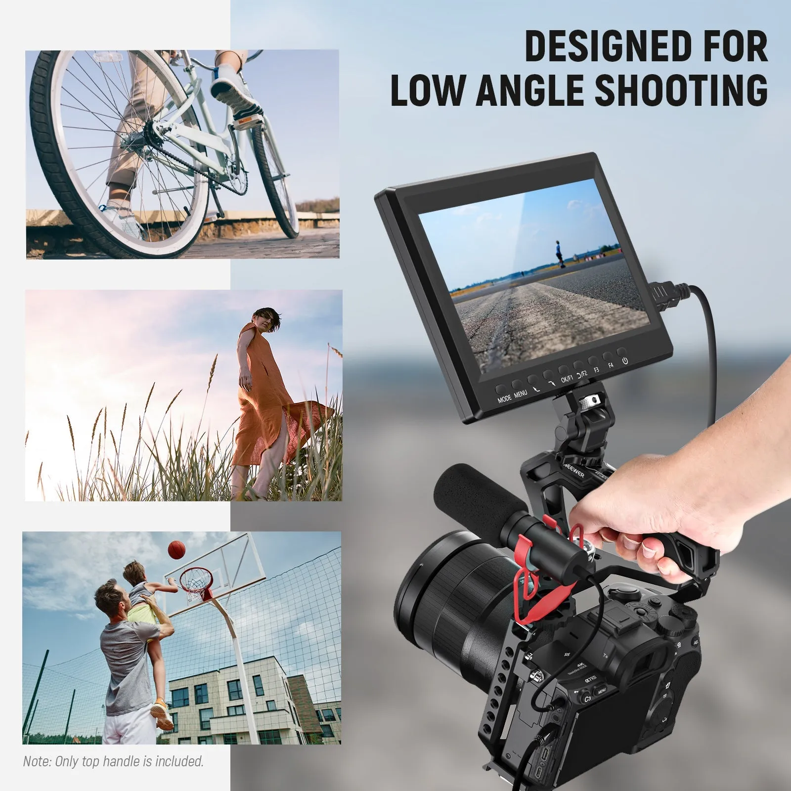 NEEWER CA007 Camera Top Handle with 3/8" ARRI Locating Pins