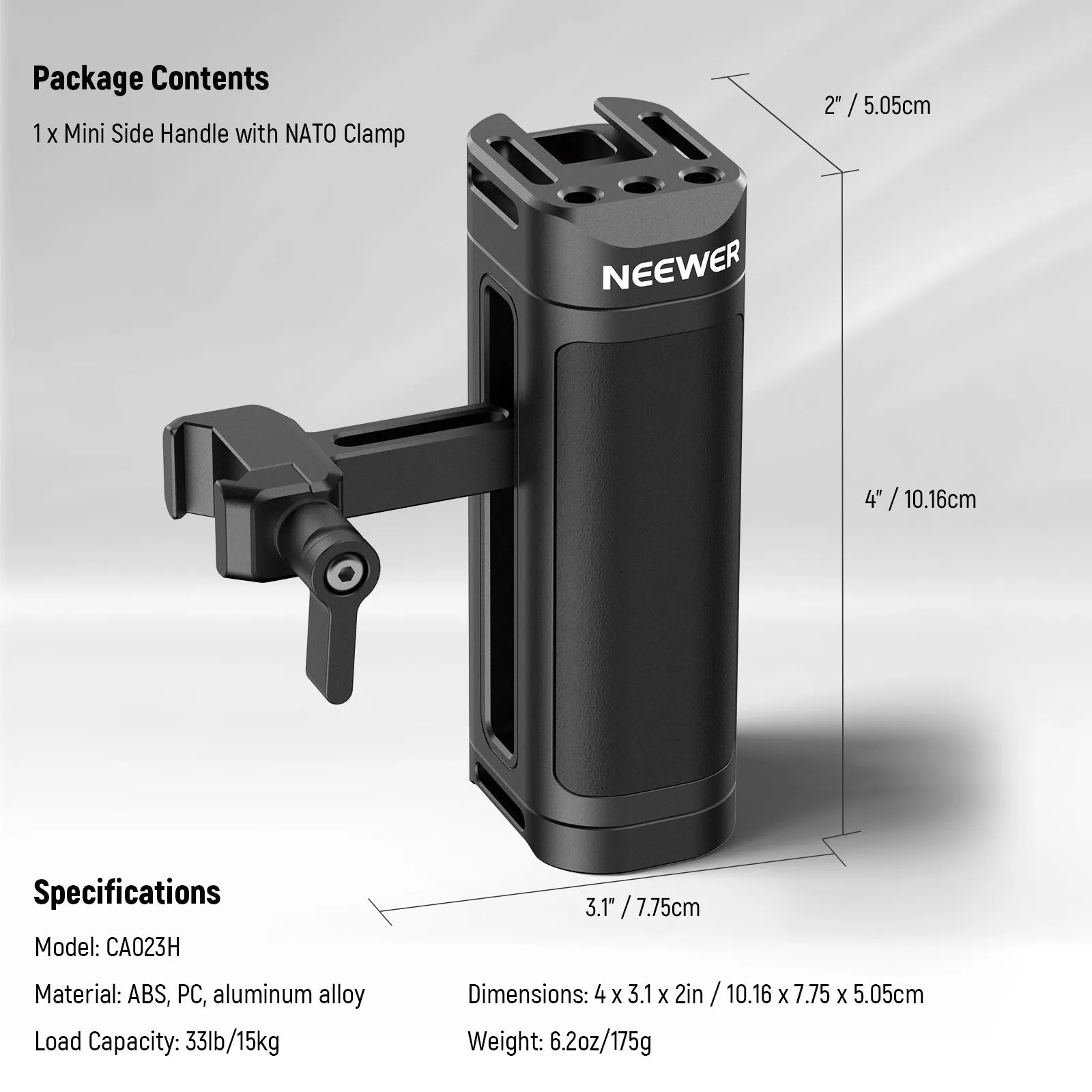 NEEWER CA023H Lightweight NATO Side Handle Handgrip