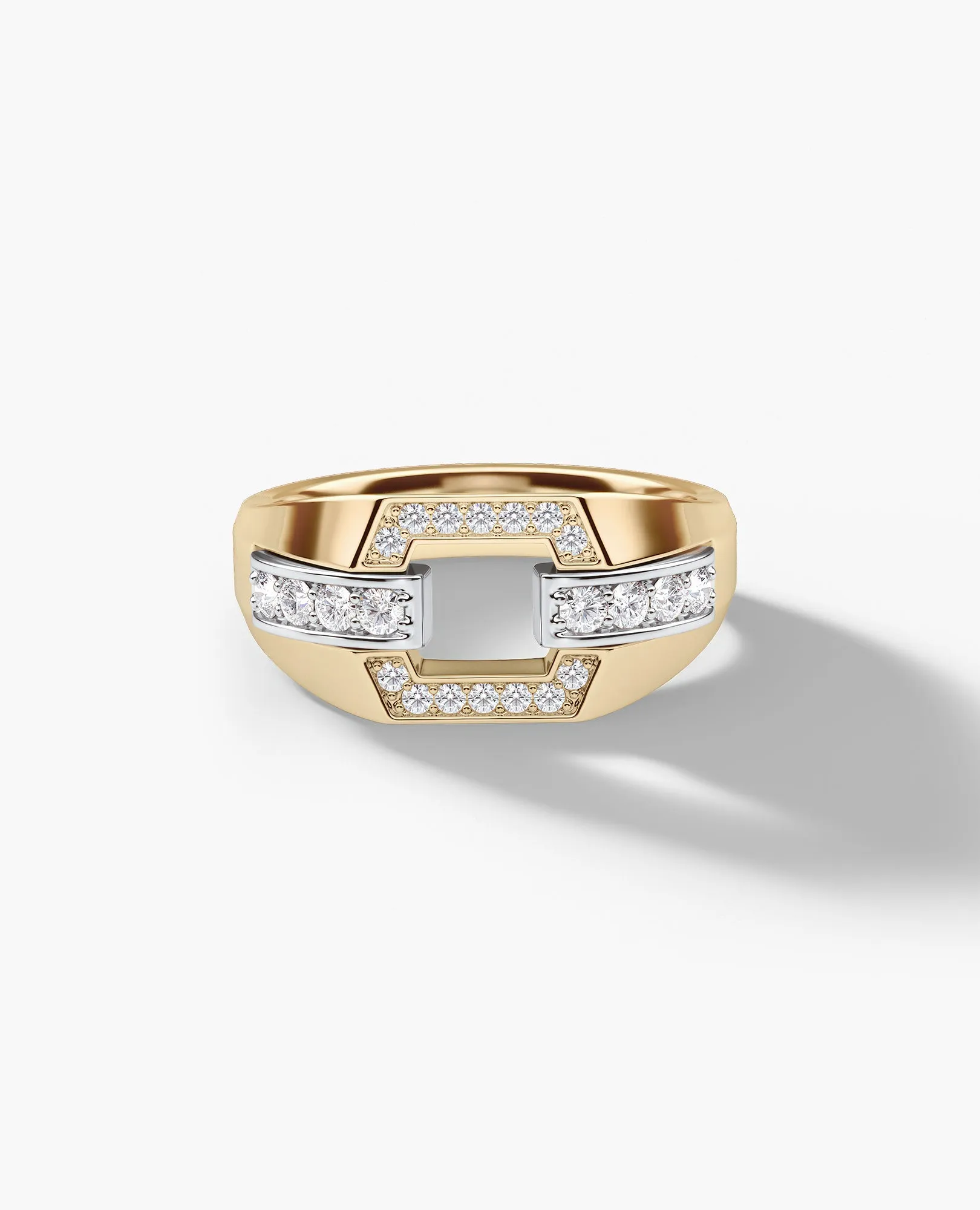 NORTHSTAR Gold Signet Ring with 0.30ct Diamonds
