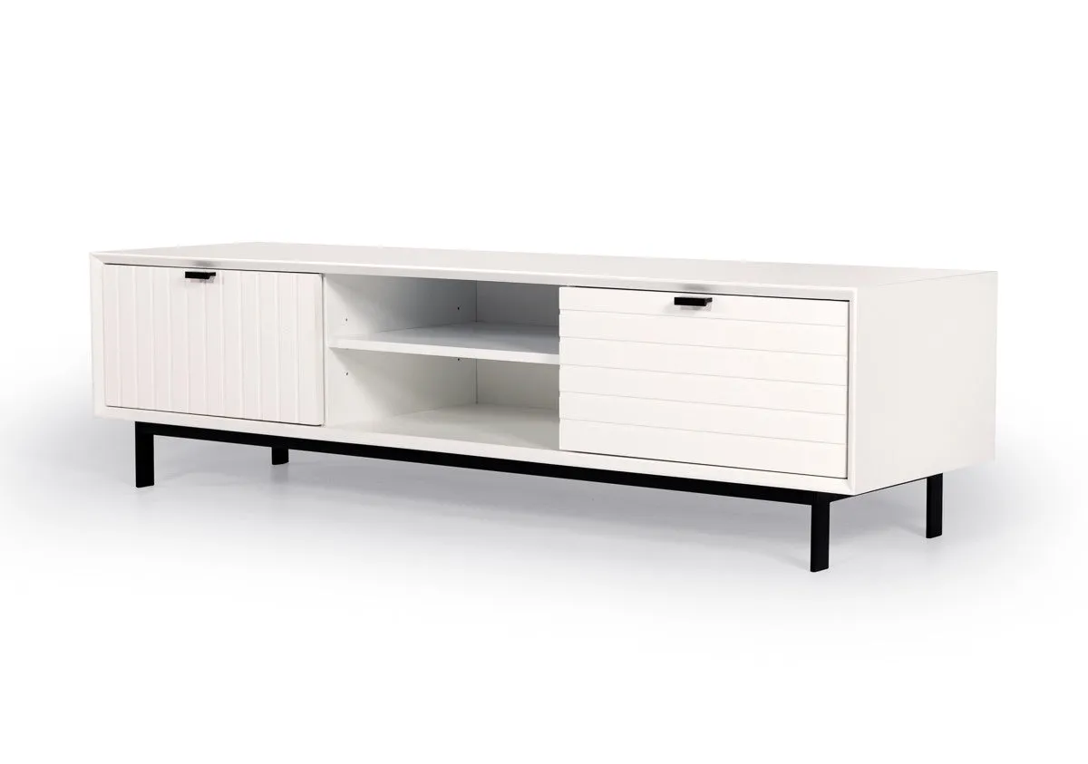Nova Domus Valencia White TV Stand