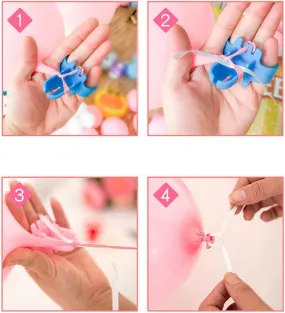 Pack of 10 Easy to Use Knot Tying Tool for Latex Balloon Party Supplies Balloons Tie