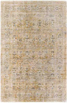 Partick Traditional Moss Orange Washable Area Rug
