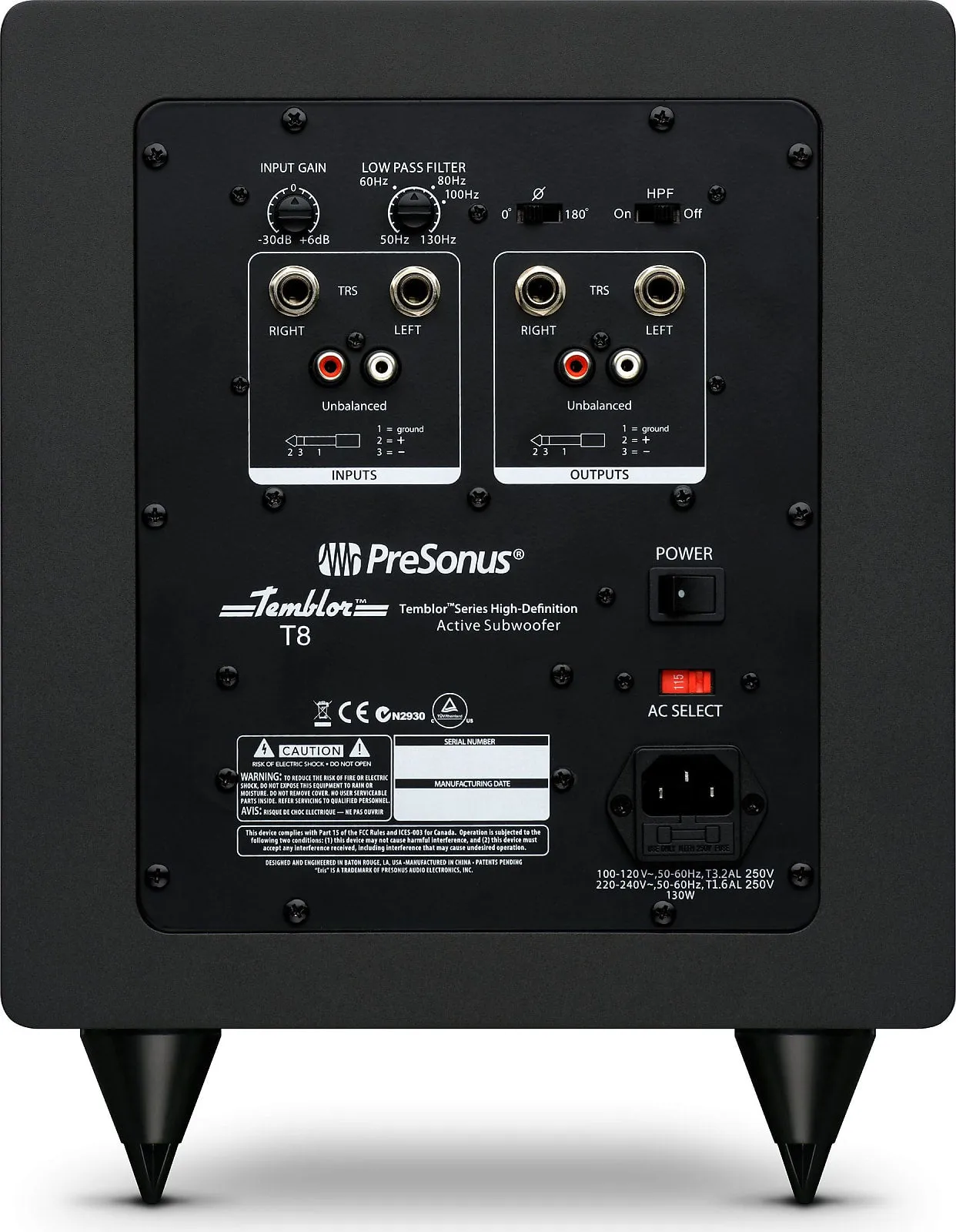 PreSonus Temblor T8 8 inch Powered Studio Subwoofer