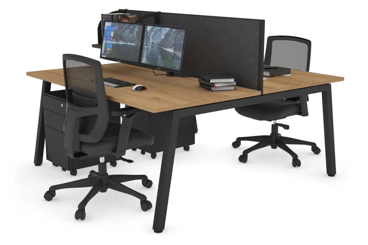 Quadro 2 Person Office Workstation [1600L x 800W with Cable Scallop]