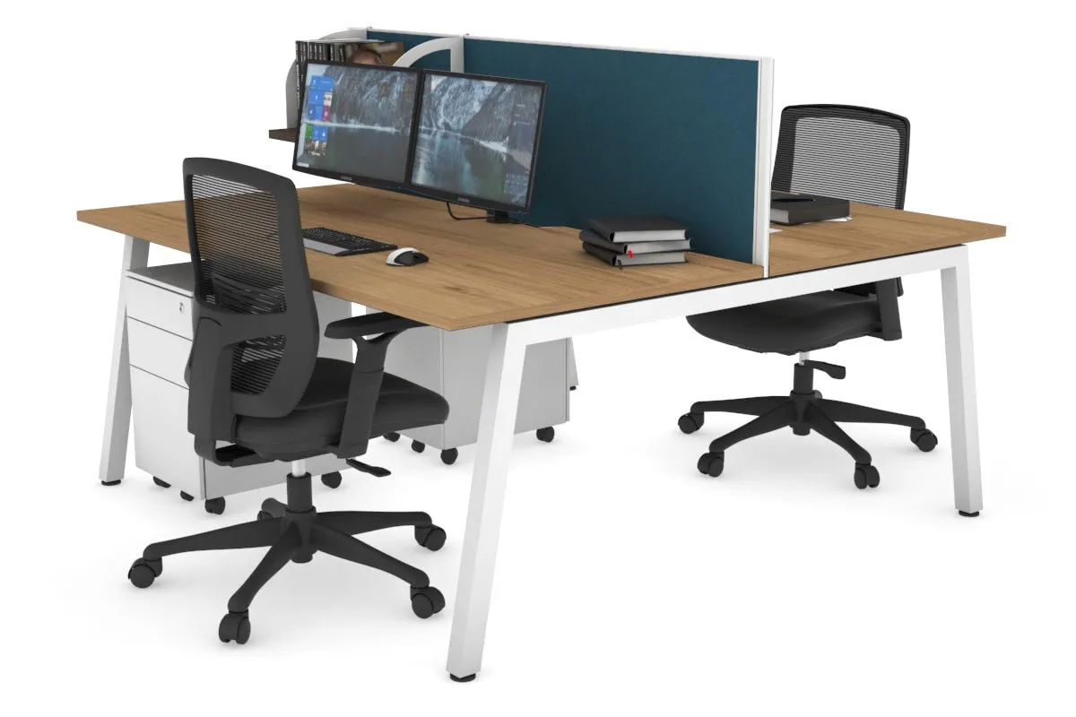 Quadro 2 Person Office Workstation [1600L x 800W with Cable Scallop]