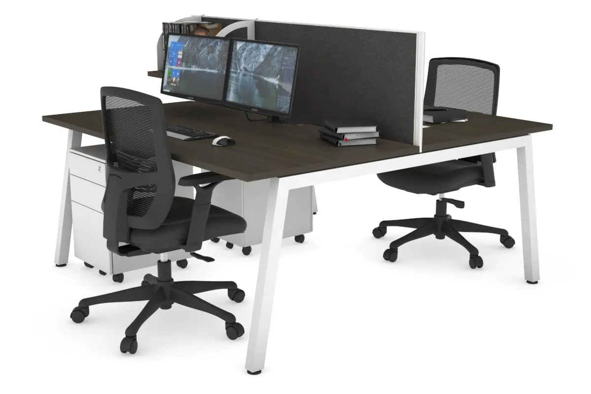 Quadro 2 Person Office Workstation [1600L x 800W with Cable Scallop]