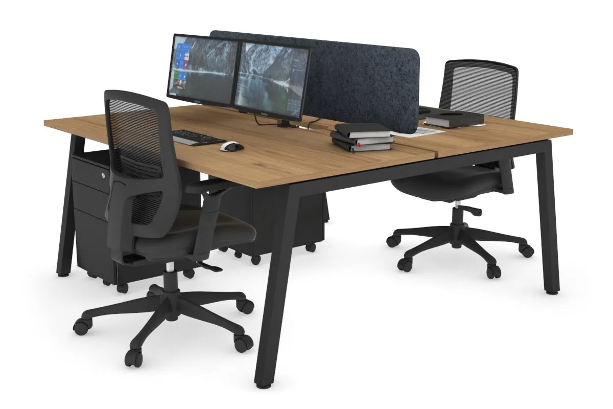 Quadro 2 Person Office Workstation [1600L x 800W with Cable Scallop]
