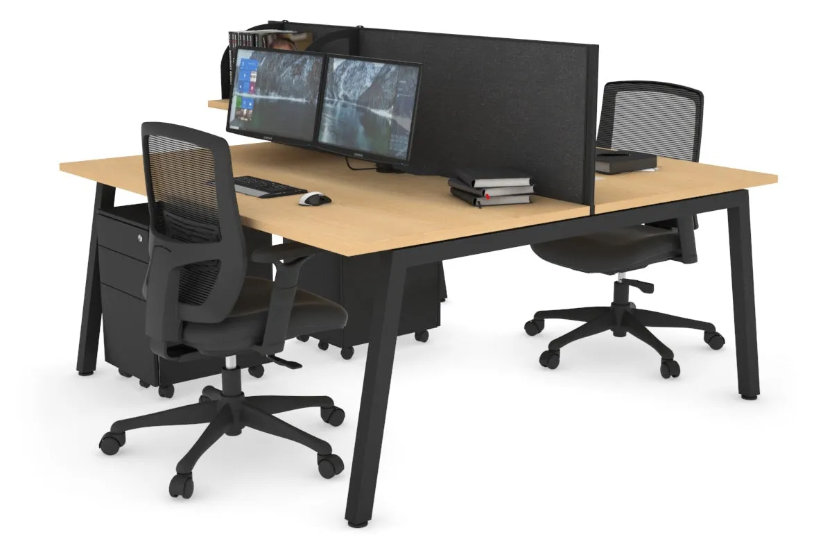 Quadro 2 Person Office Workstation [1600L x 800W with Cable Scallop]