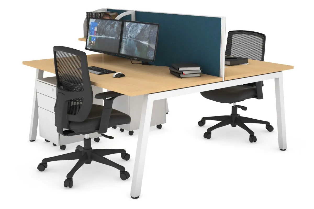 Quadro 2 Person Office Workstation [1600L x 800W with Cable Scallop]