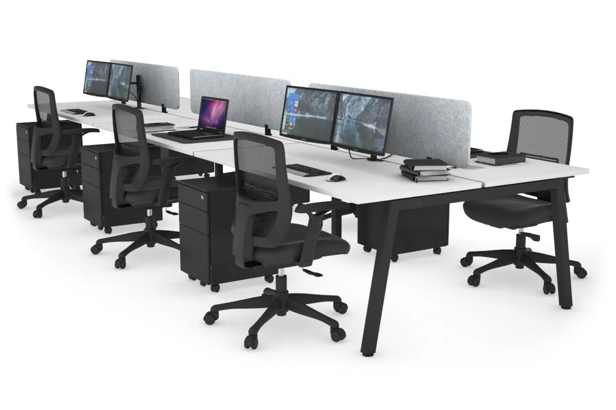 Quadro 6 Person Office Workstation [1400L x 700W]