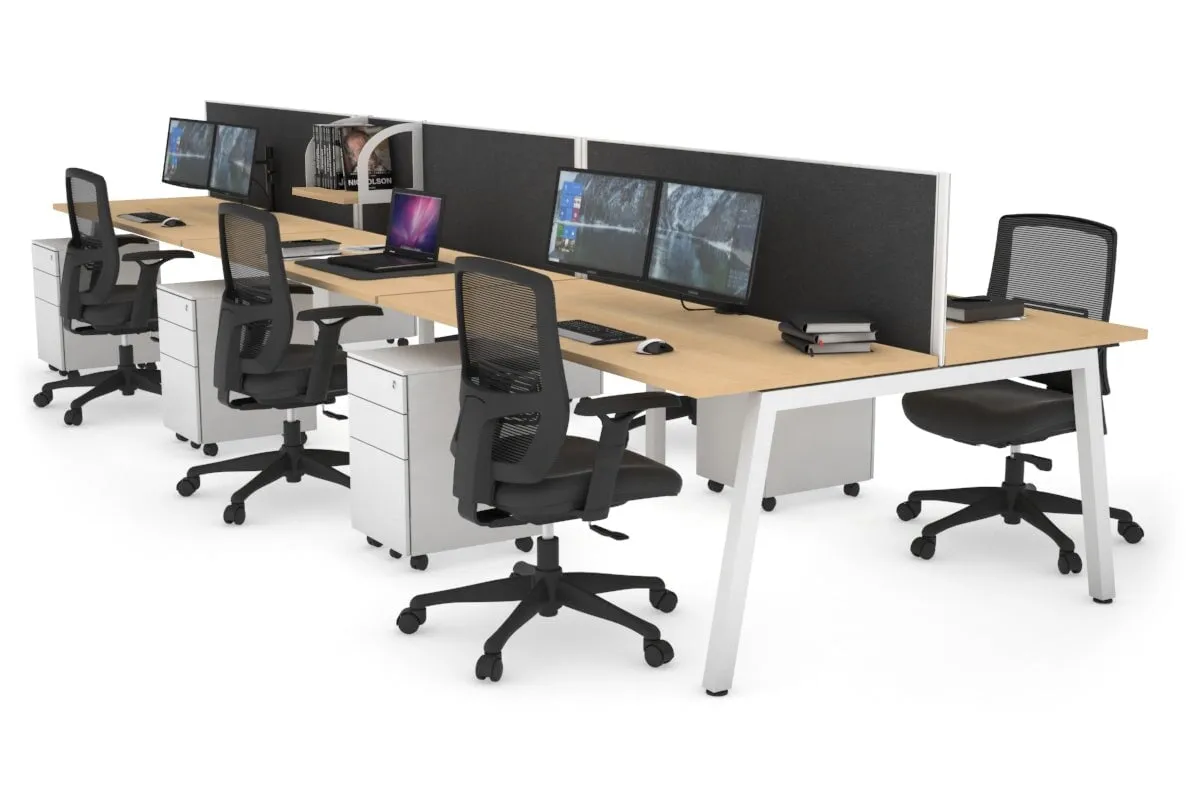 Quadro 6 Person Office Workstation [1400L x 700W]