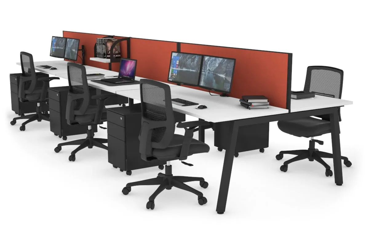 Quadro 6 Person Office Workstation [1400L x 700W]