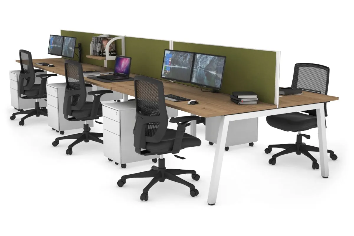 Quadro 6 Person Office Workstation [1400L x 700W]