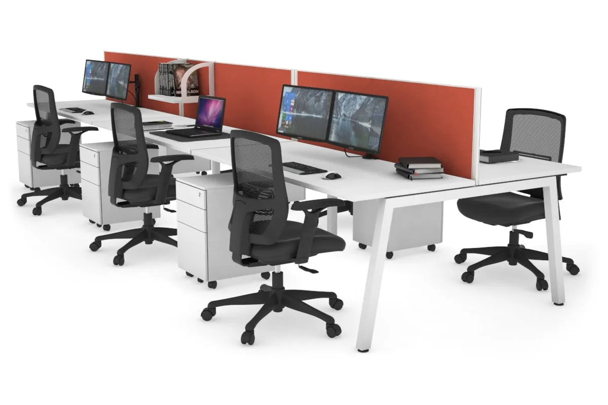 Quadro 6 Person Office Workstation [1400L x 700W]