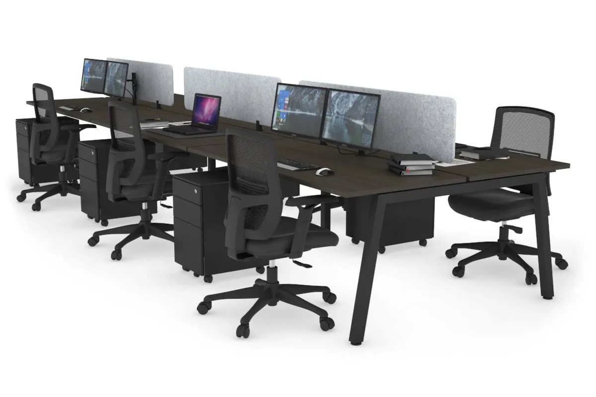 Quadro 6 Person Office Workstation [1400L x 700W]