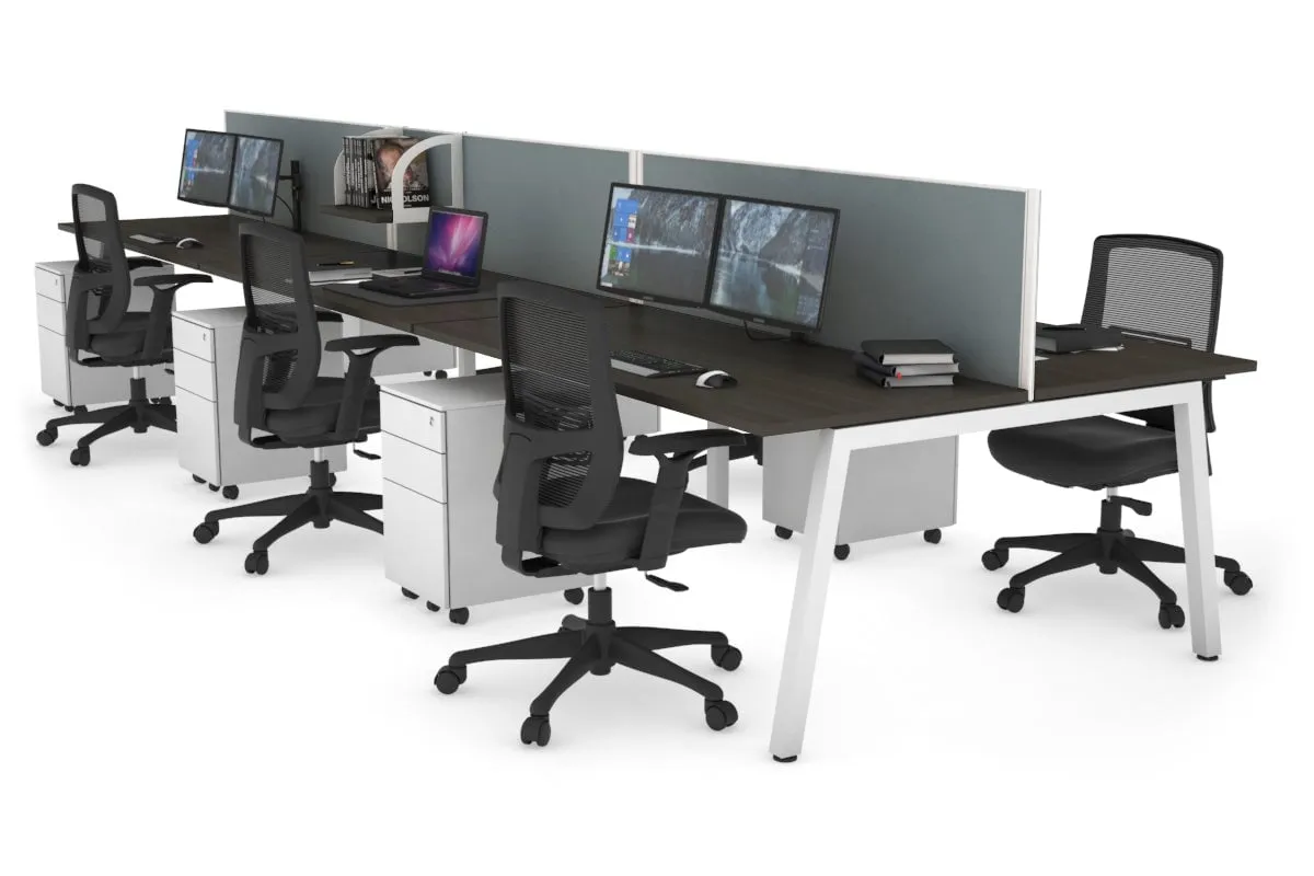 Quadro 6 Person Office Workstation [1400L x 700W]