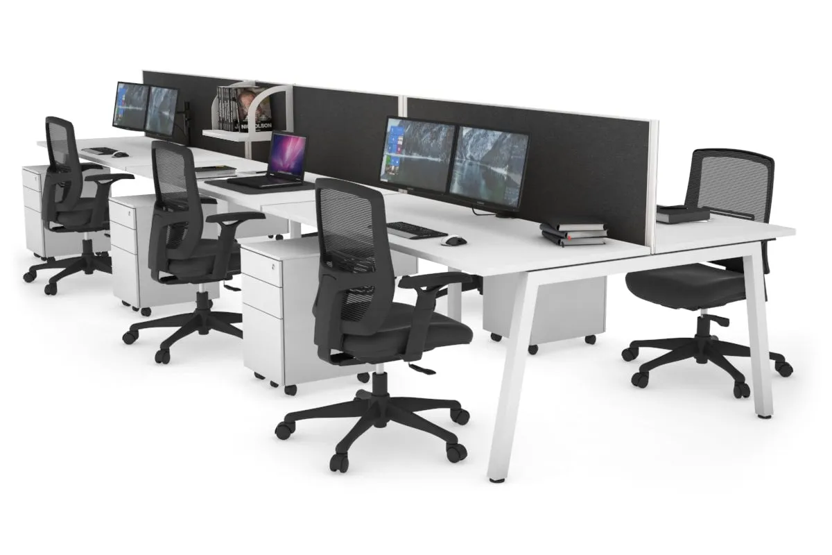 Quadro 6 Person Office Workstation [1400L x 700W]