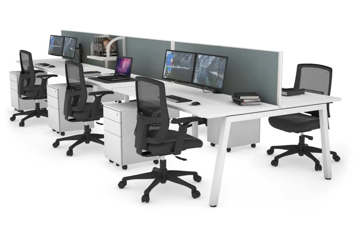 Quadro 6 Person Office Workstation [1400L x 700W]
