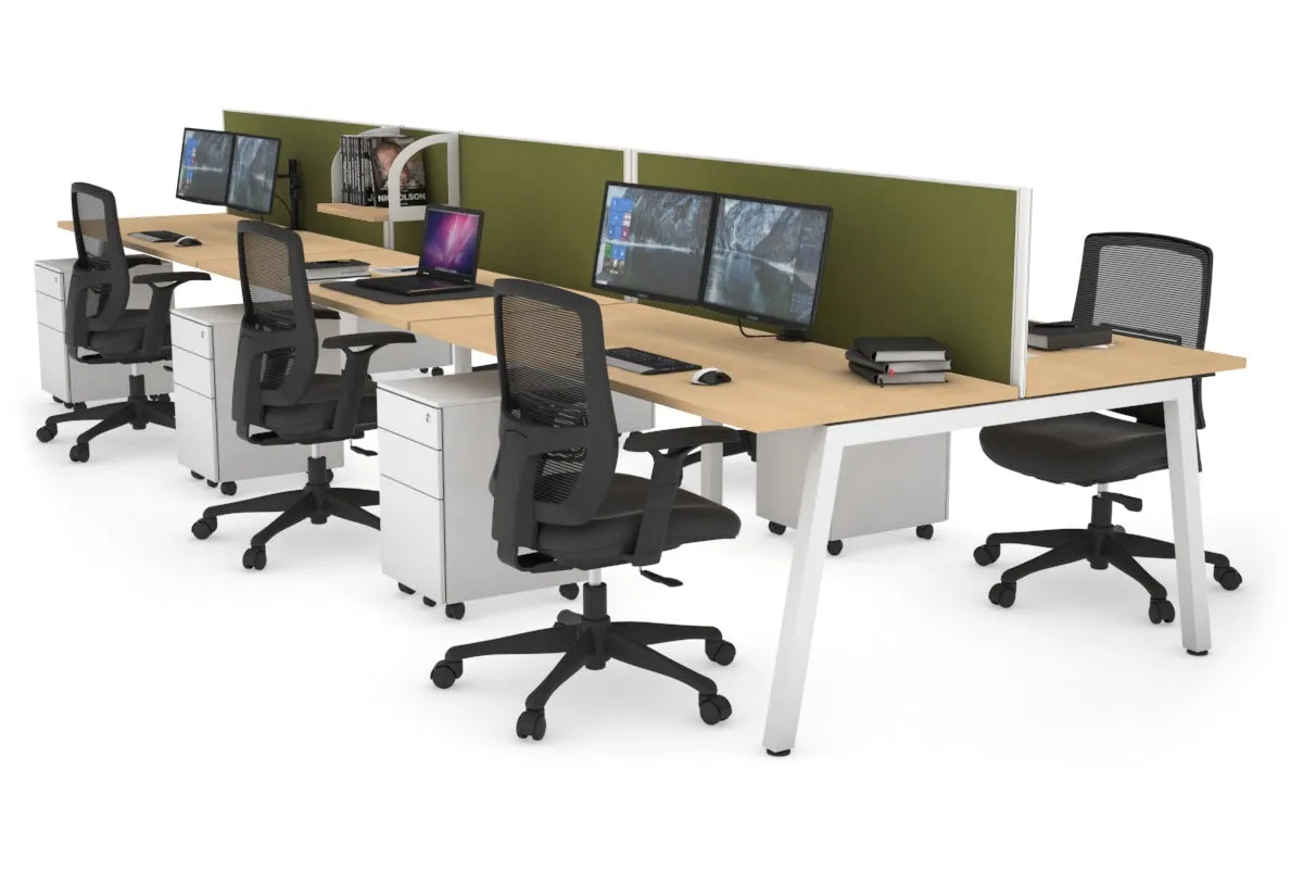 Quadro 6 Person Office Workstation [1400L x 700W]
