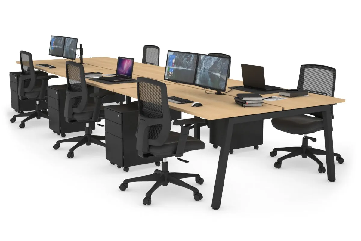 Quadro 6 Person Office Workstation [1400L x 700W]