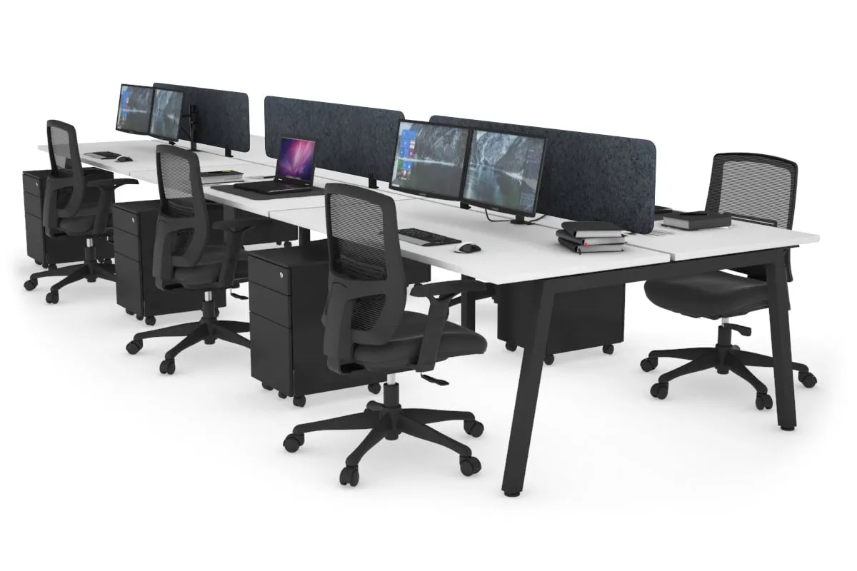 Quadro 6 Person Office Workstation [1400L x 700W]