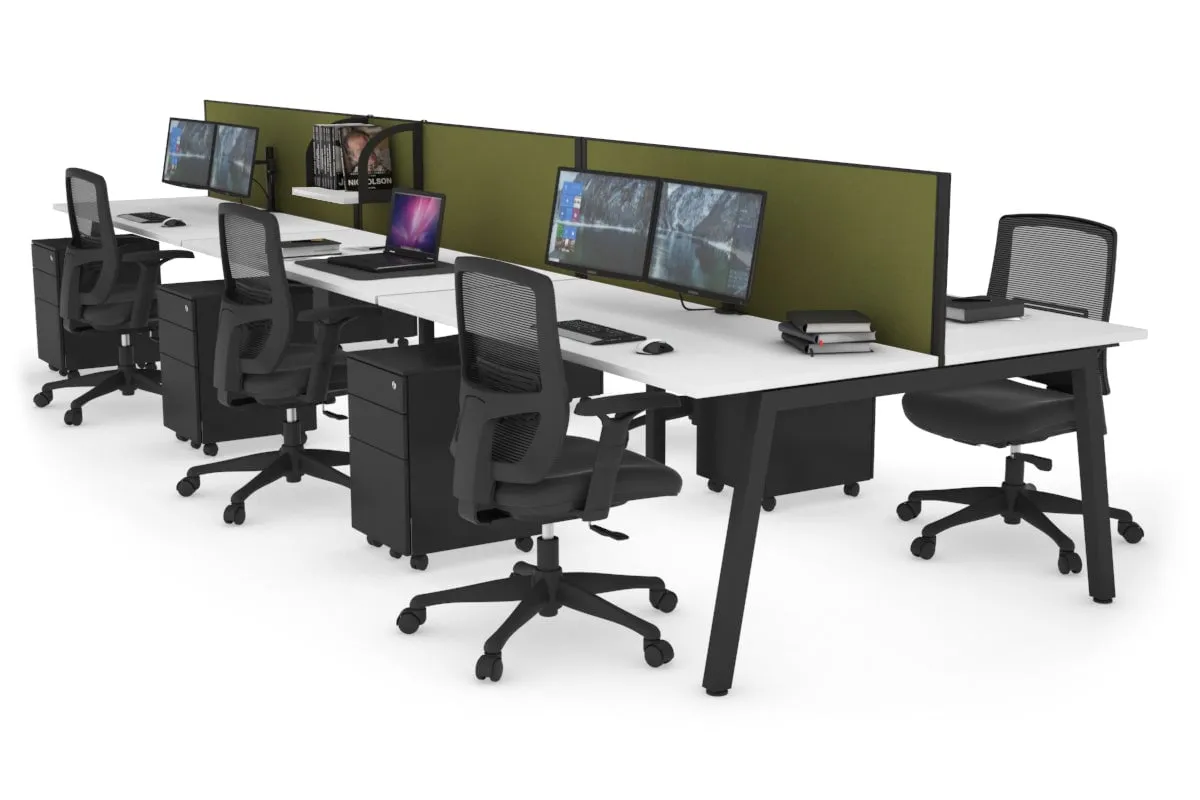 Quadro 6 Person Office Workstation [1400L x 700W]