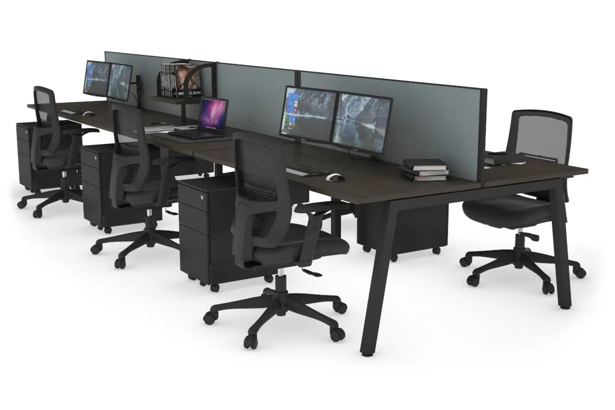 Quadro 6 Person Office Workstation [1400L x 700W]