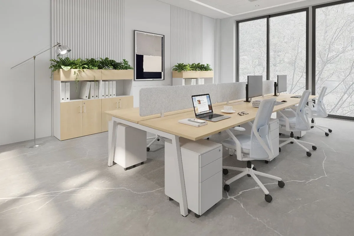 Quadro 6 Person Office Workstation [1400L x 700W]
