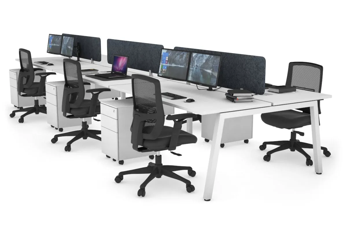 Quadro 6 Person Office Workstation [1400L x 700W]