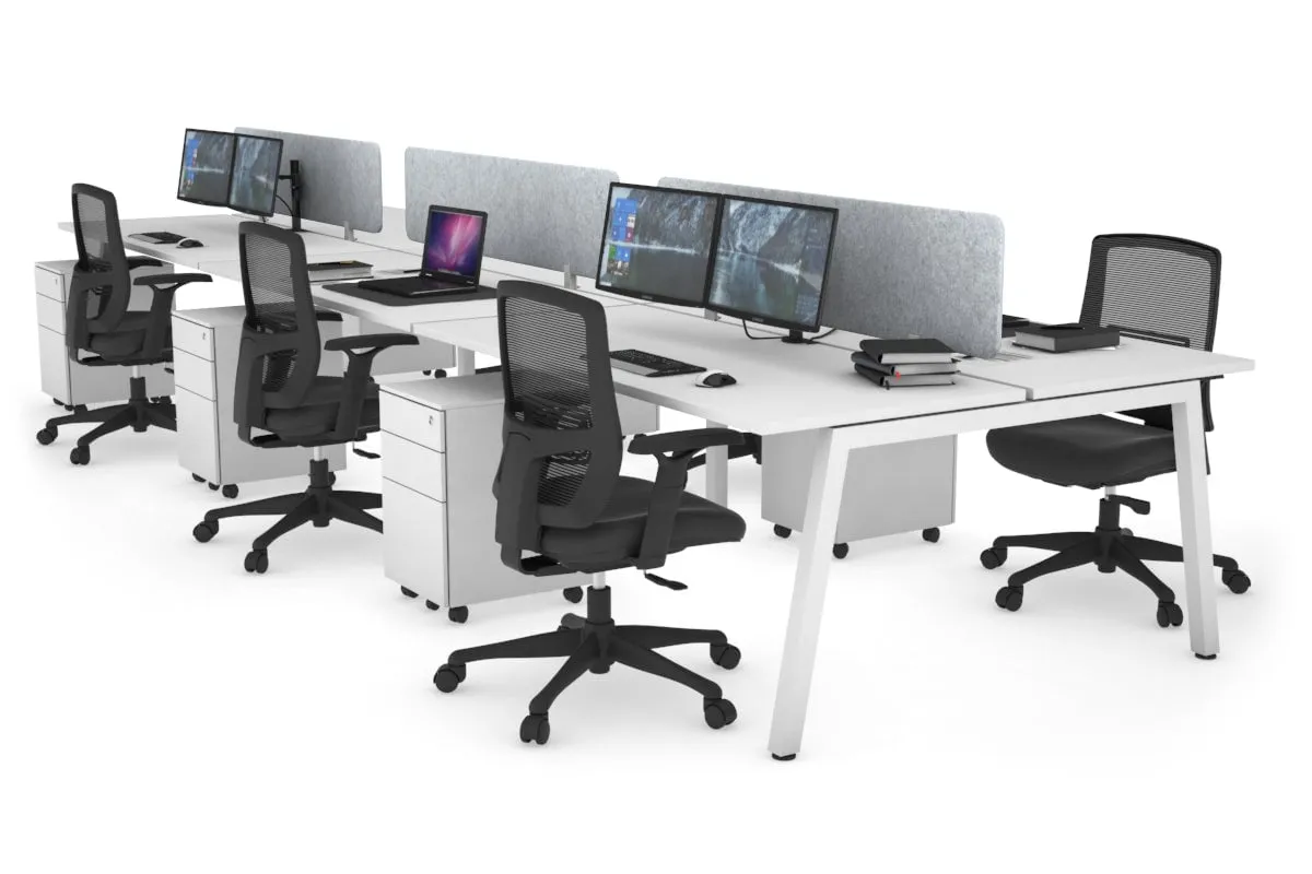 Quadro 6 Person Office Workstation [1400L x 700W]