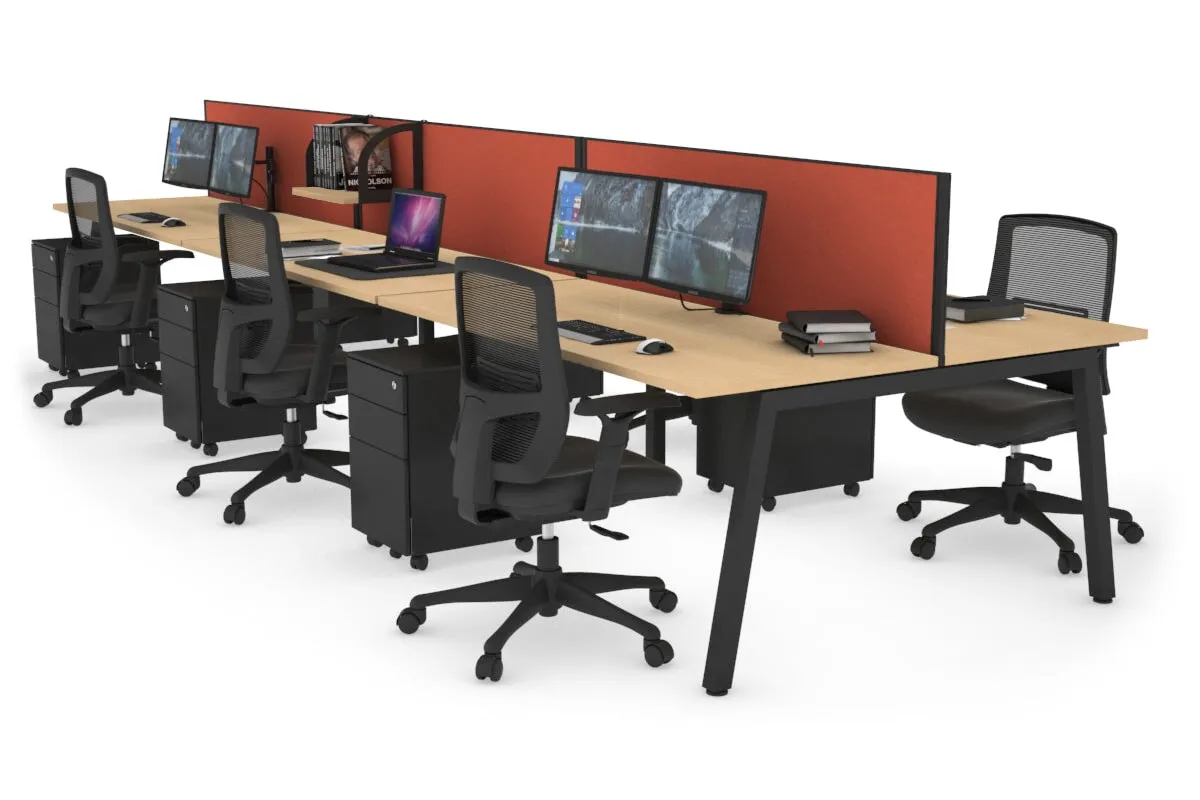 Quadro 6 Person Office Workstation [1400L x 700W]