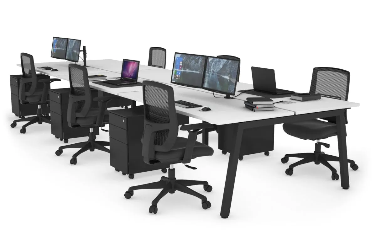 Quadro 6 Person Office Workstation [1400L x 700W]