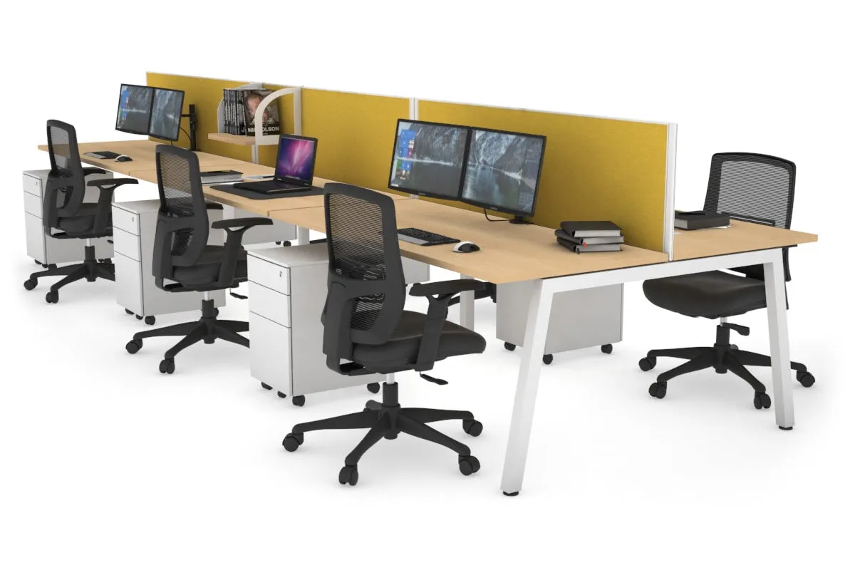 Quadro 6 Person Office Workstation [1400L x 700W]