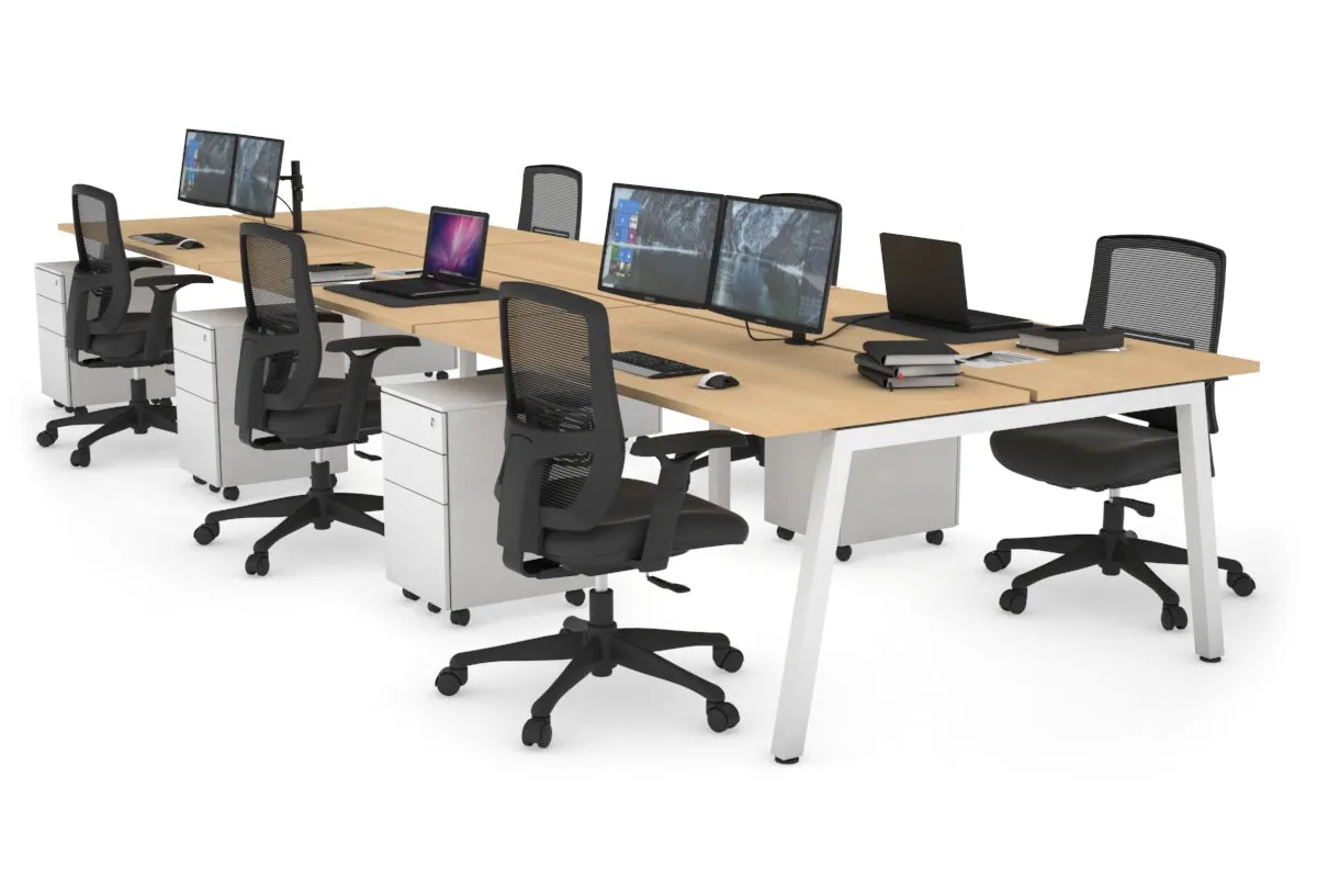 Quadro 6 Person Office Workstation [1400L x 700W]