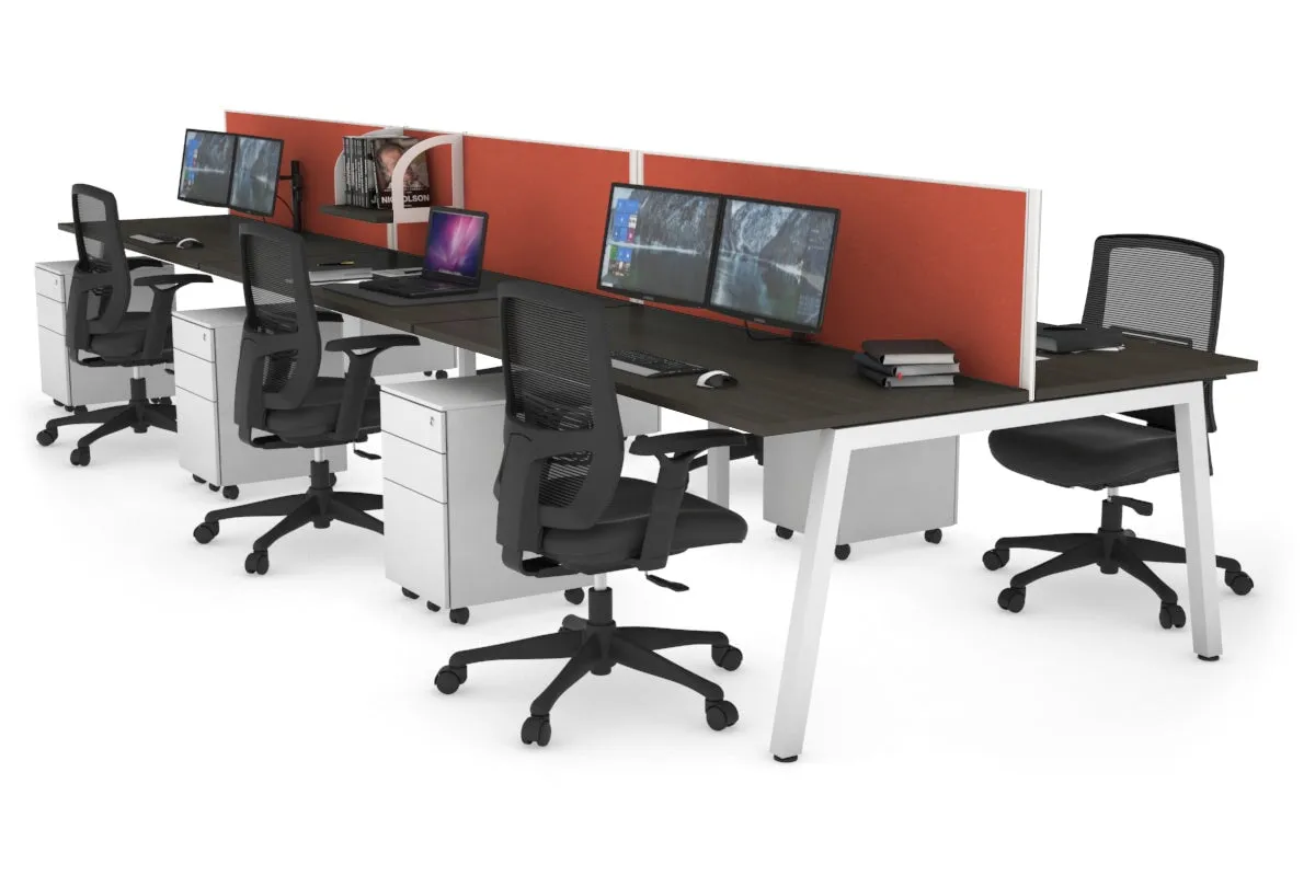 Quadro 6 Person Office Workstation [1400L x 700W]