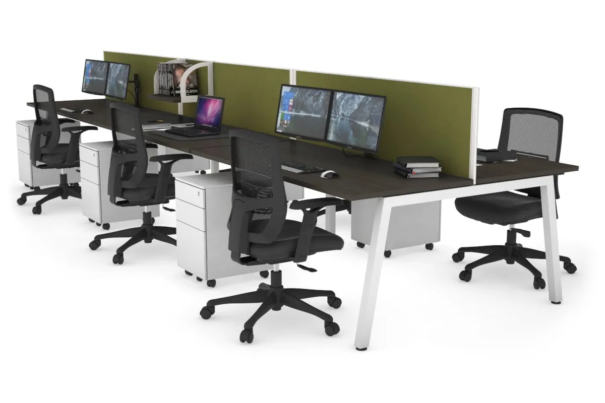 Quadro 6 Person Office Workstation [1400L x 700W]