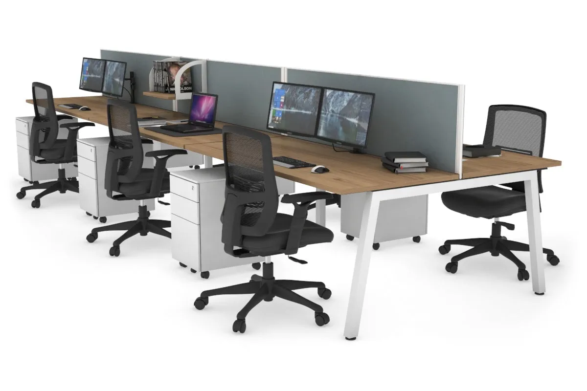 Quadro 6 Person Office Workstation [1400L x 700W]