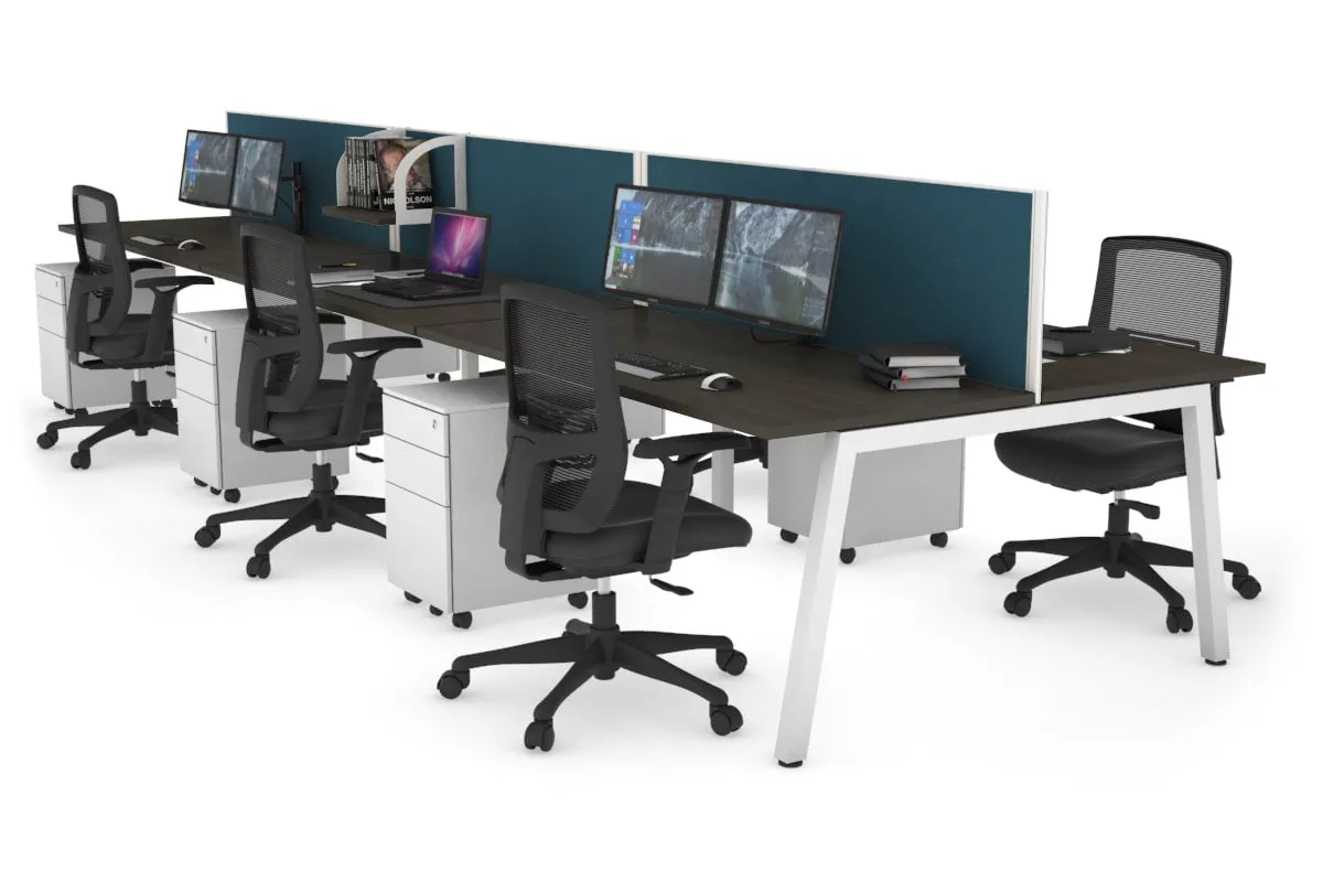 Quadro 6 Person Office Workstation [1400L x 700W]