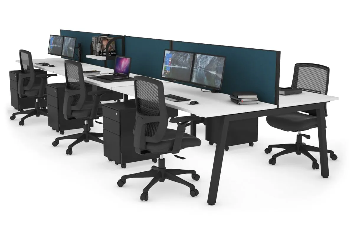 Quadro 6 Person Office Workstation [1400L x 700W]