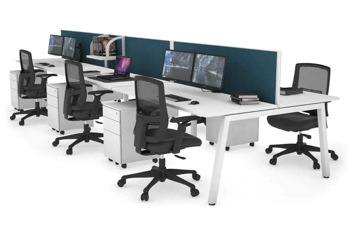 Quadro 6 Person Office Workstation [1400L x 700W]
