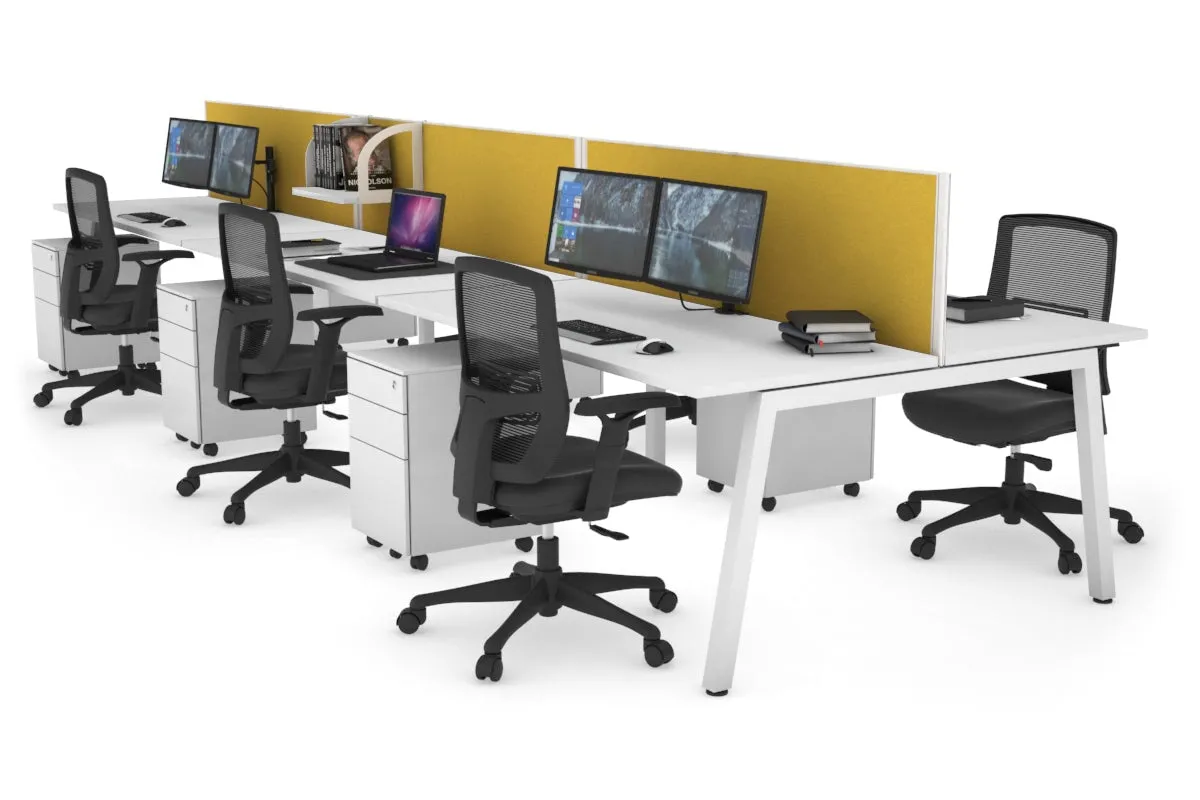 Quadro 6 Person Office Workstation [1400L x 700W]