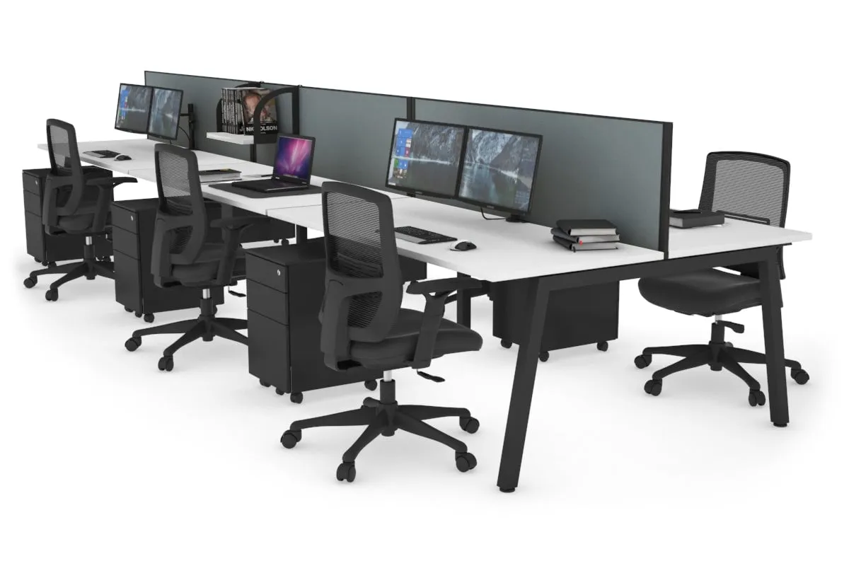 Quadro 6 Person Office Workstation [1400L x 700W]