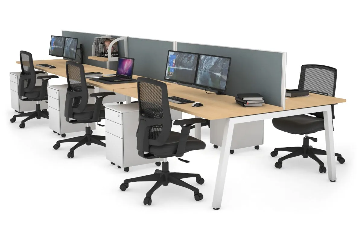 Quadro 6 Person Office Workstation [1400L x 700W]