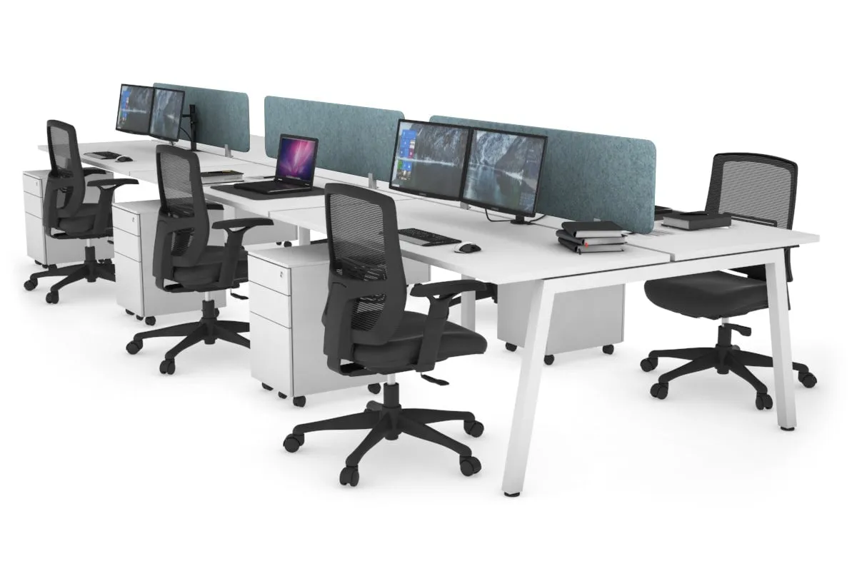 Quadro 6 Person Office Workstation [1400L x 700W]