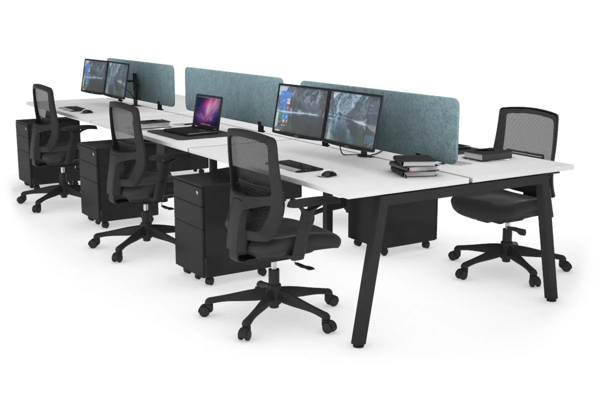 Quadro 6 Person Office Workstation [1400L x 700W]