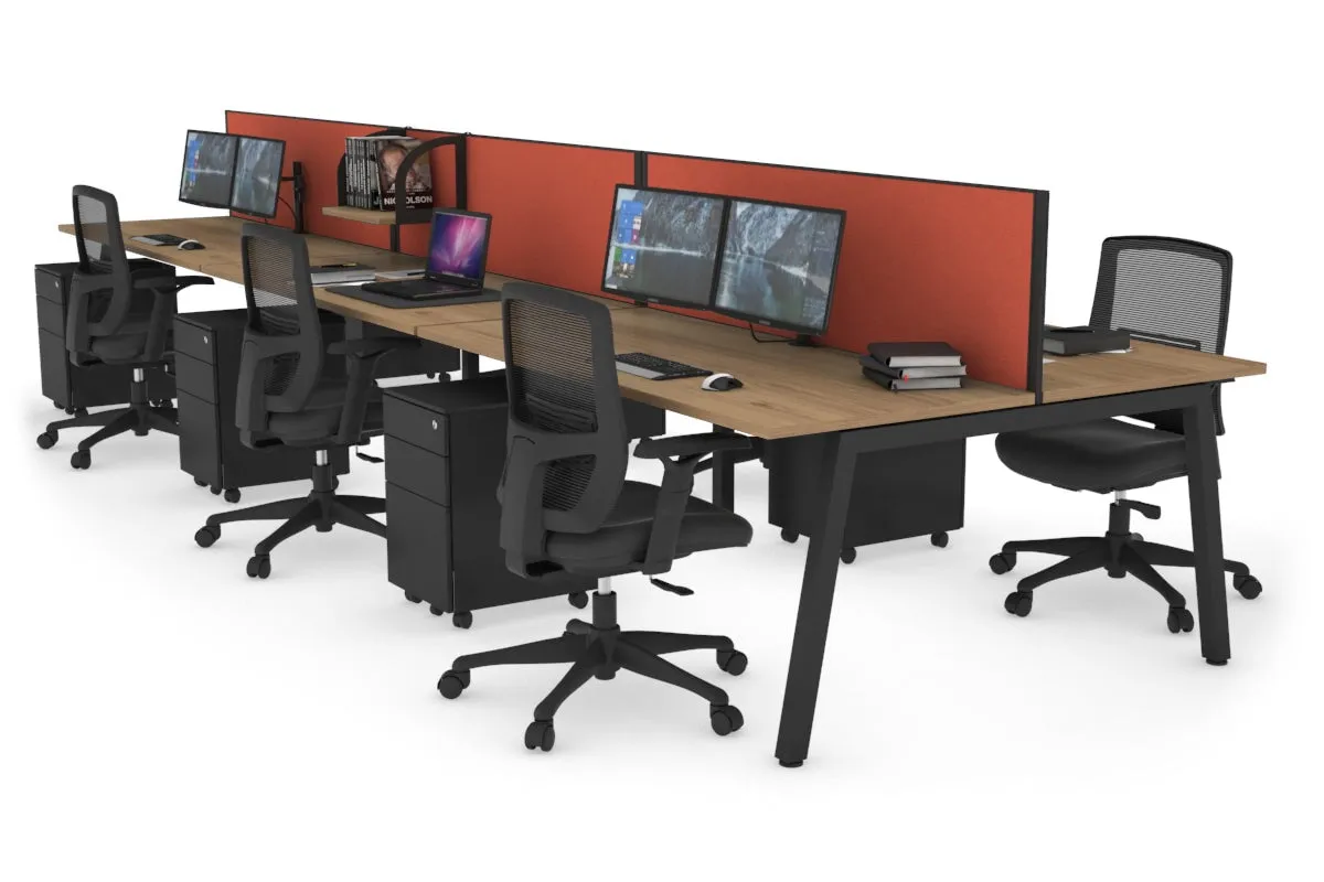 Quadro 6 Person Office Workstation [1400L x 700W]
