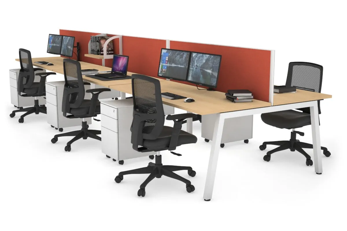 Quadro 6 Person Office Workstation [1400L x 700W]