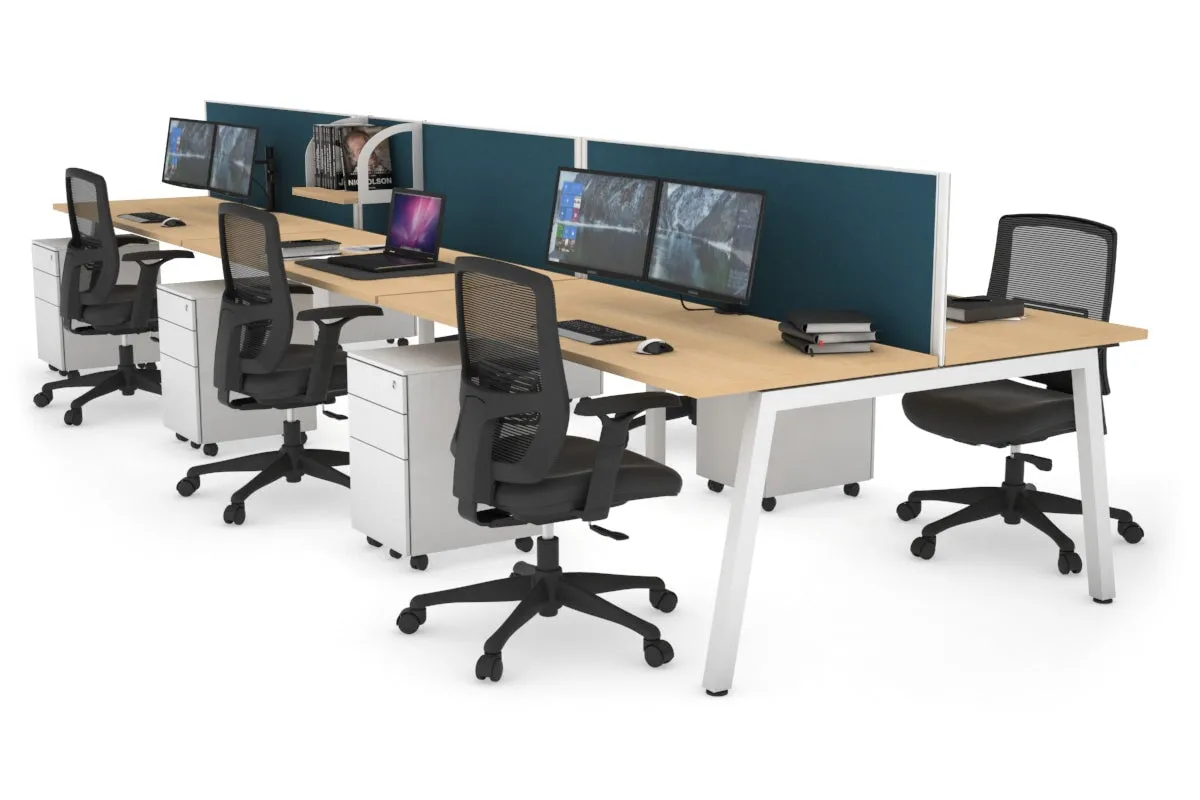 Quadro 6 Person Office Workstation [1400L x 700W]