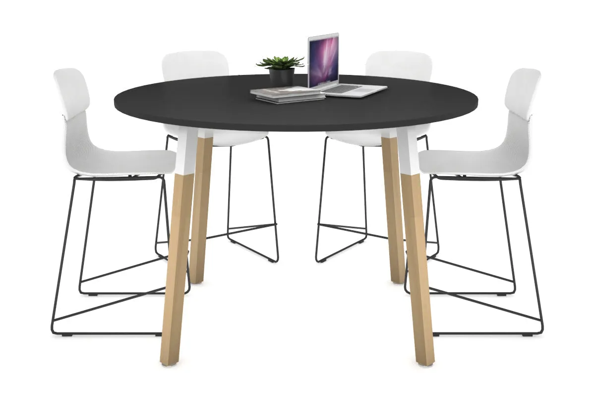 Quadro Counter Wood Legs Round Table [1200 mm]