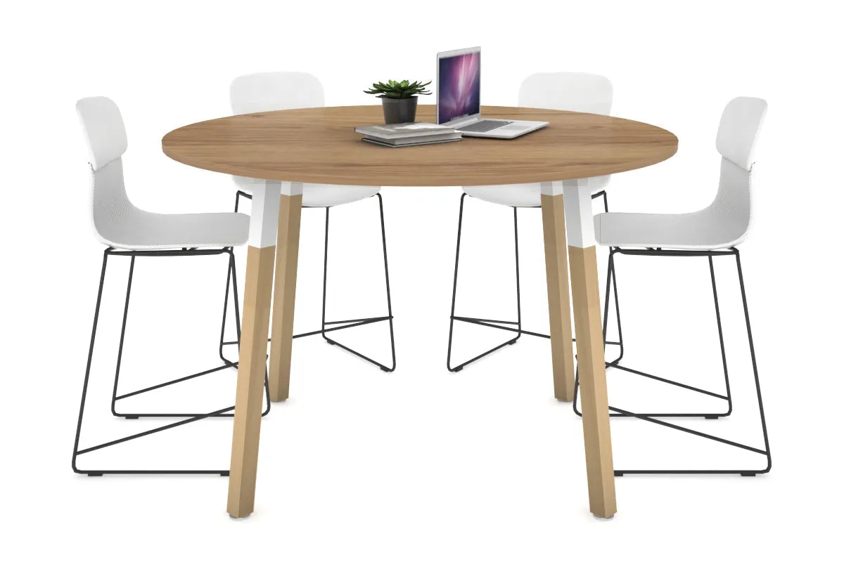 Quadro Counter Wood Legs Round Table [1200 mm]